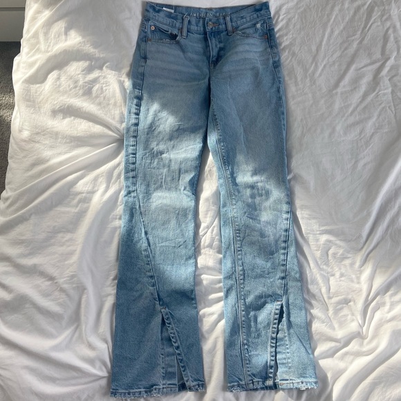 amercian eagle 90s split hem bootcut jeans - Picture 3 of 8